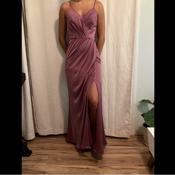 David's Bridal | Dresses | Spaghetti Strap Full Skirt Tall Bridesmaid